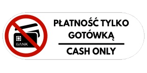 płatność tylko gotówką